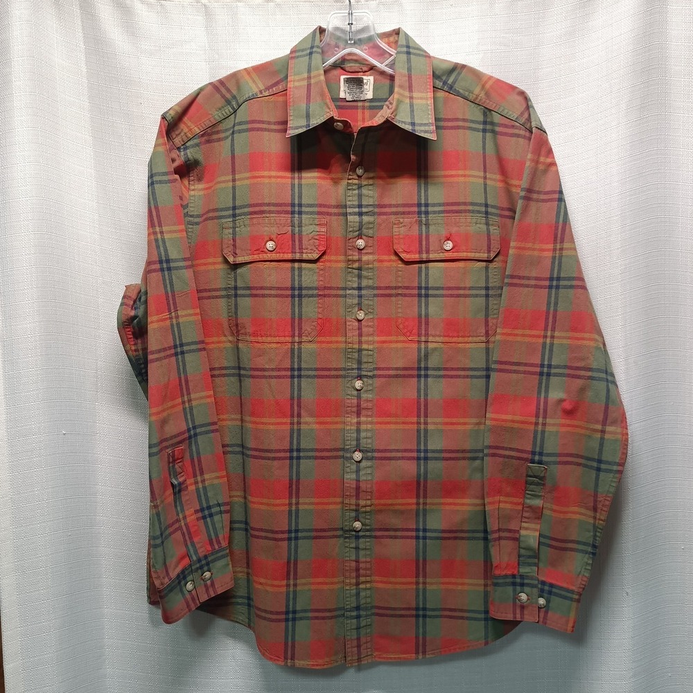 LL Bean Mens L Plaid Traditional Fit Long Sleeve Button Down Shirt Gorpcore - Picture 2 of 5